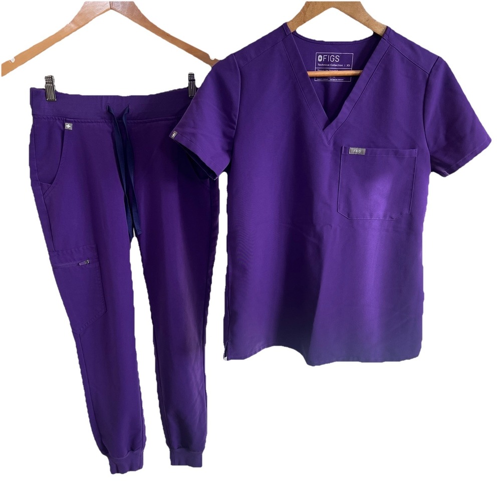 Figs Purple Women's Scrub Set